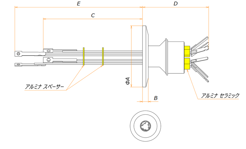 K熱電対 3対 NW/KF40 フランジ admin.label.item.size_image